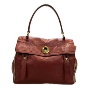Yves Saint Laurent Red Leather Satchel